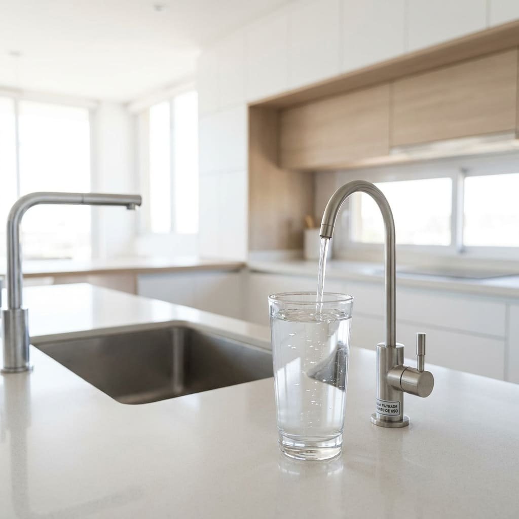 Agua osmotizada dispensada para consumo