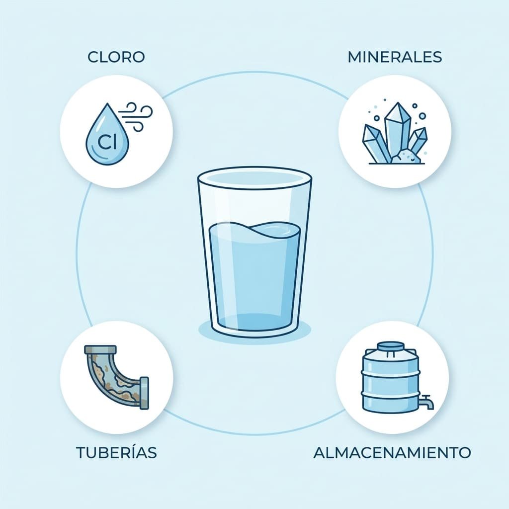 Factores que pueden cambiar el sabor del agua