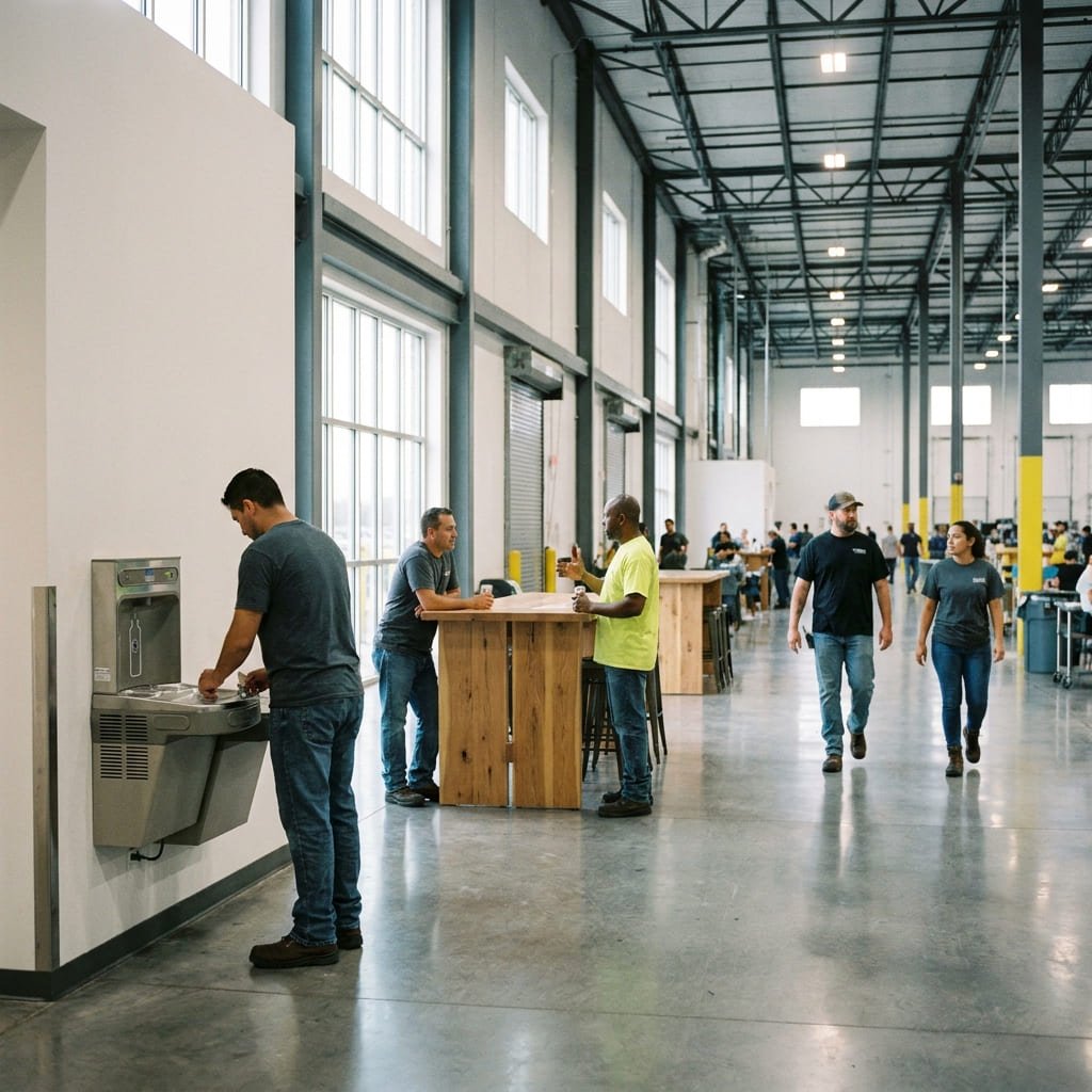 Fuente de agua para una empresa con varios trabajadores