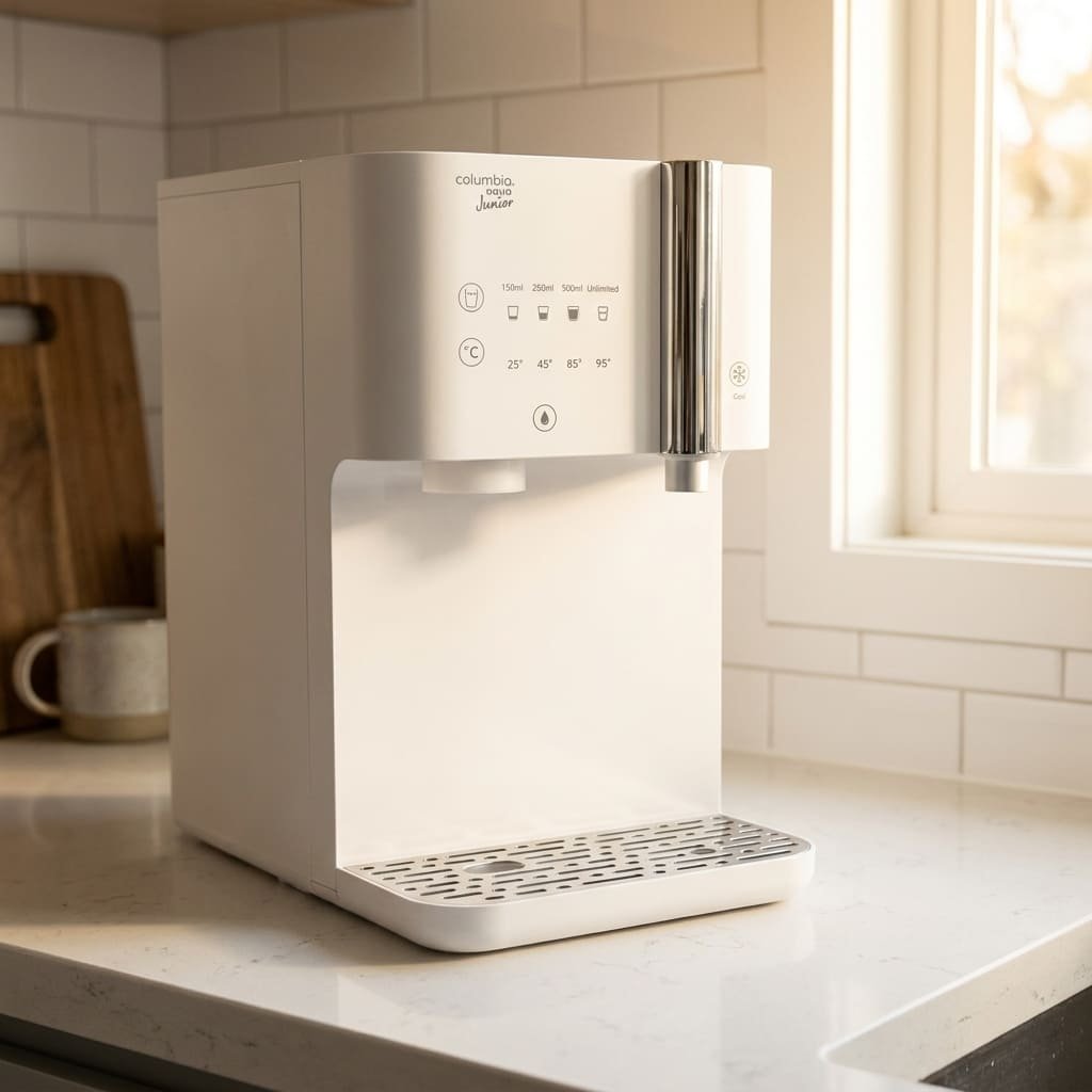 Sistema de agua filtrada instalado en una cocina